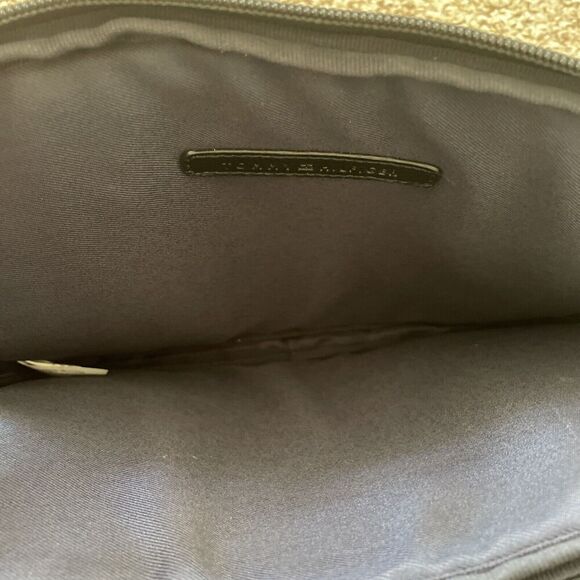 Tommy Hilfiger Zip Around Tablet Case TH Pattern Black Gray Gold Logo 10.5” x 8” - Picture 5 of 8